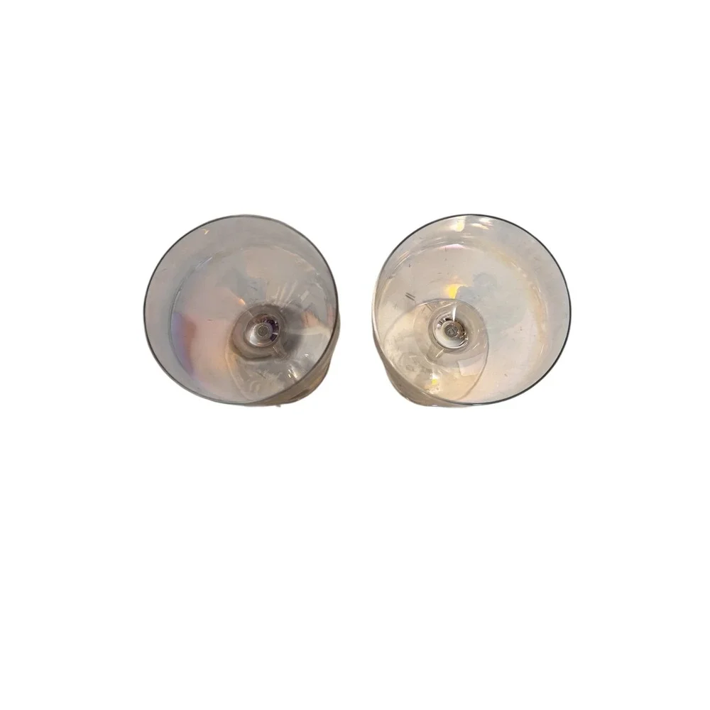 NWT Anthropologie Iridescent Morgan Coupe‎ Glasses Set of 2 Cocktail Barware